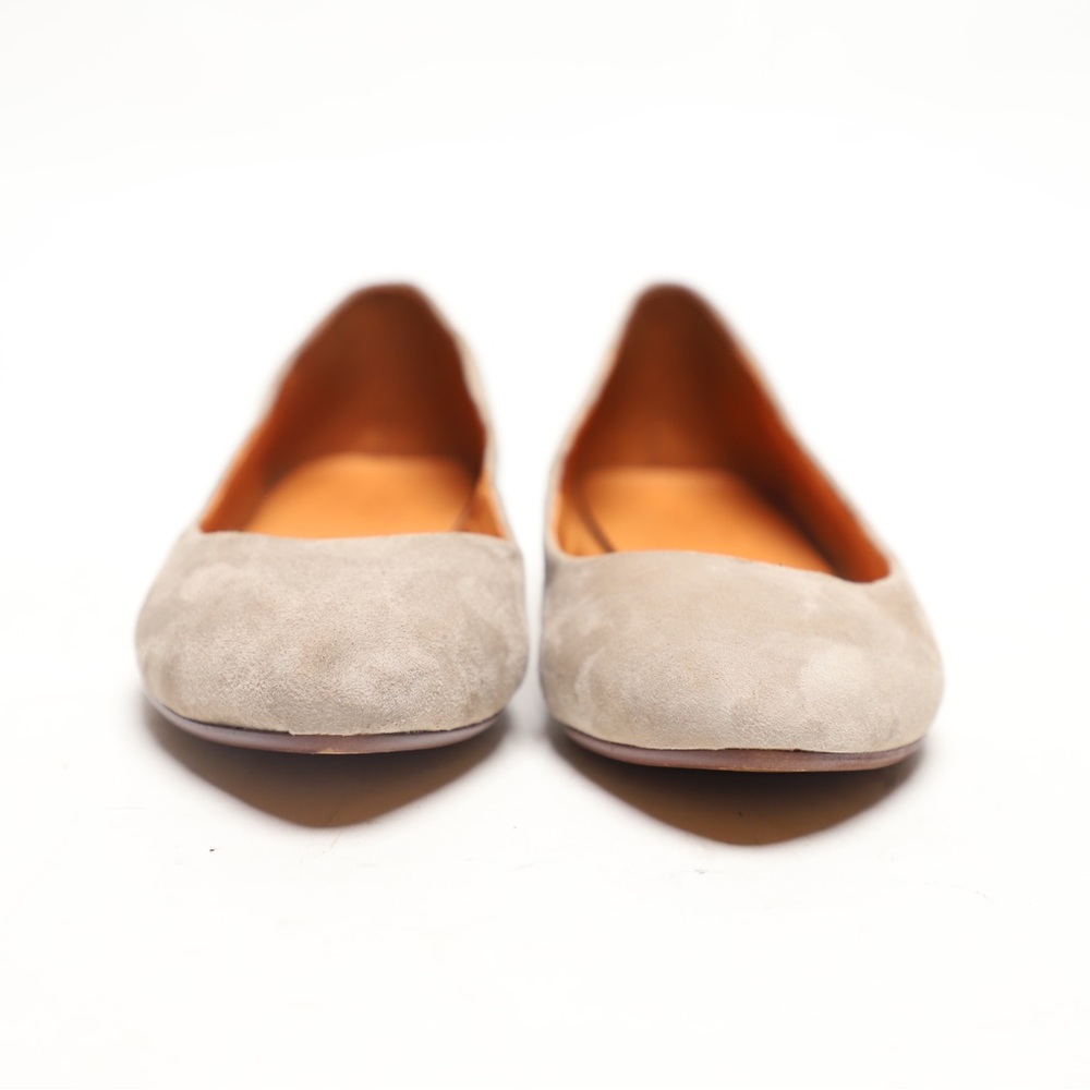 Madewell Beige Tan Sidewalk Skimmer Suede Flats Slip On Shoes. - Picture 2 of 9